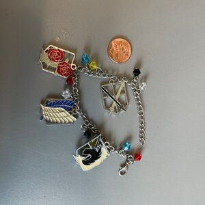 Anime Charm Bracelet with Iconic Symbols